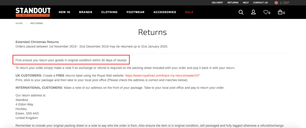 Standout Policy Stipulations How to Write a Returns Policy