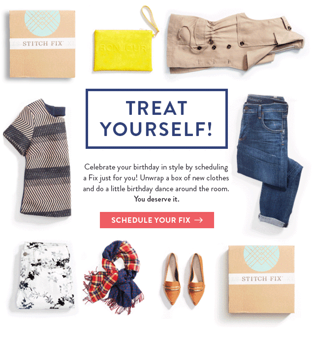 Stitch Fix Happy Birthday Email Marketing for Ecommerce