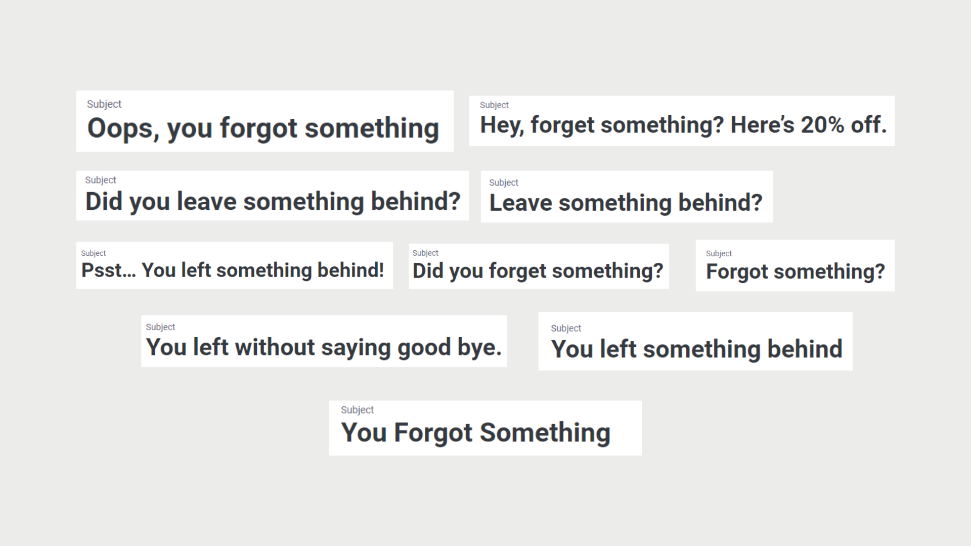 Subject Line Phrases