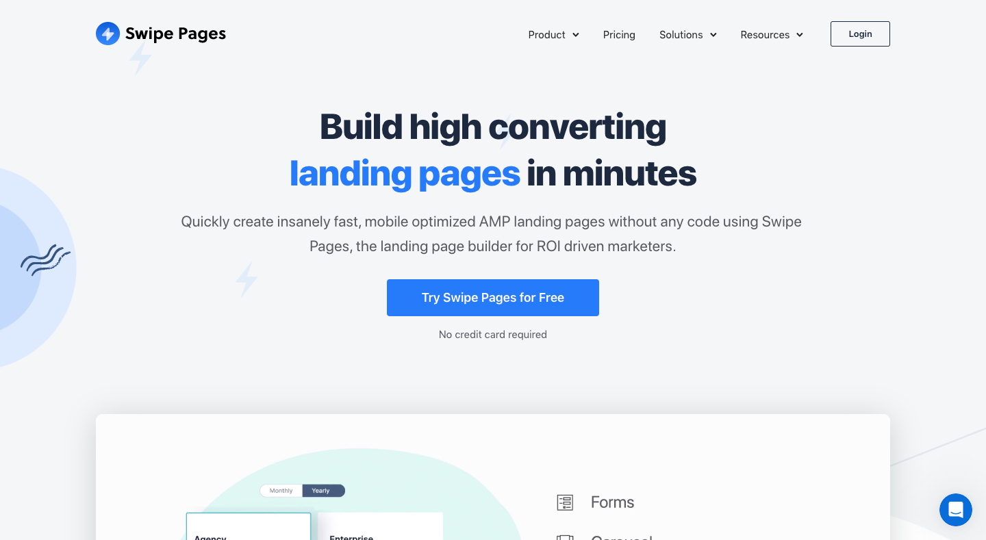 Swipe Pages Best Landing Page Builders