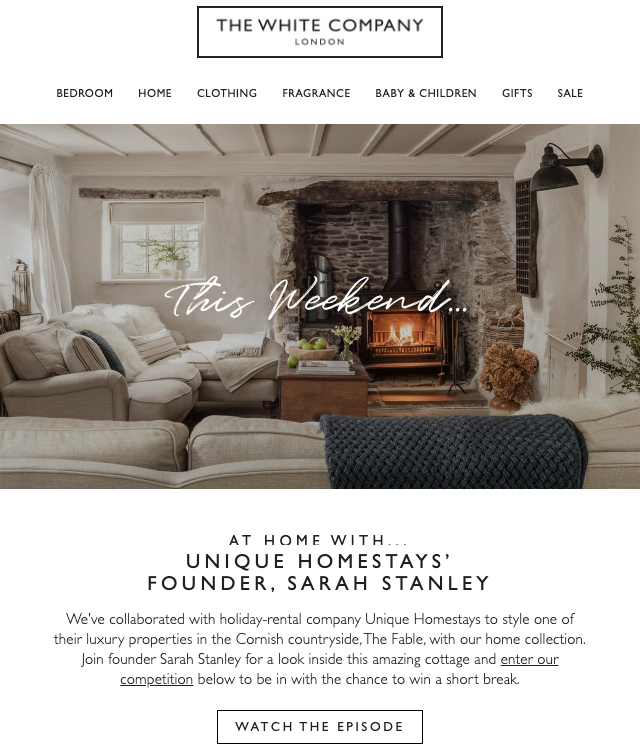 The White Company Partner Collaboration Giveaway Best Giveaway Ideas