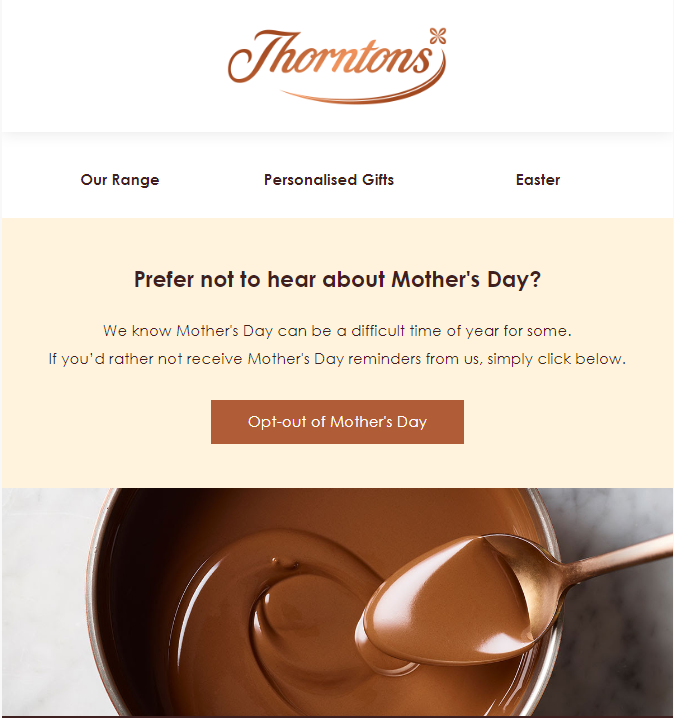 Thortons Opt-Out Mothers Day Emails