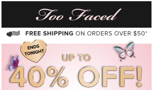 Too Faced Fri frakt E-post