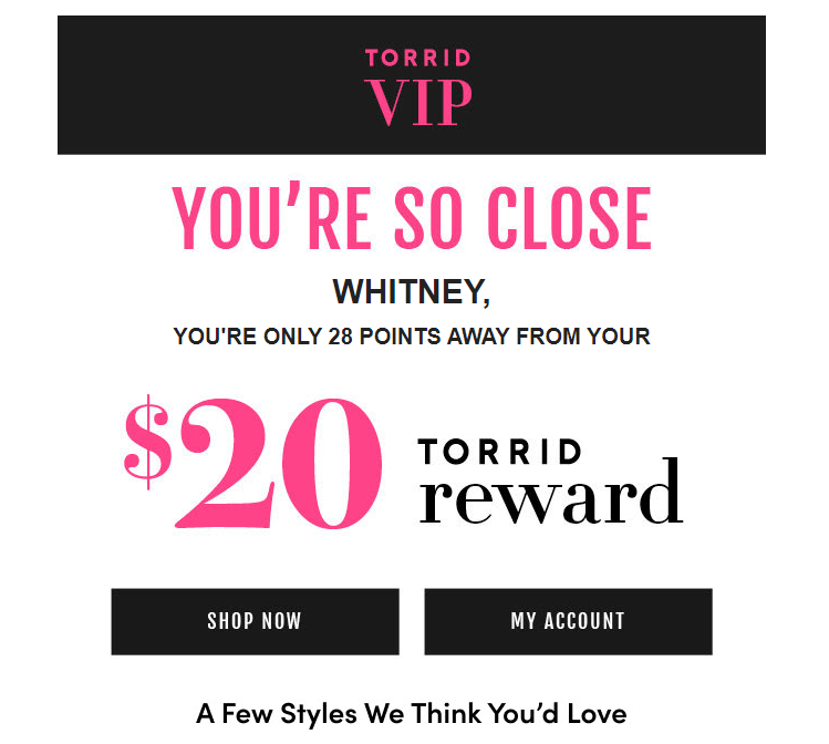 Torrid Loyalty Program Average Order Value