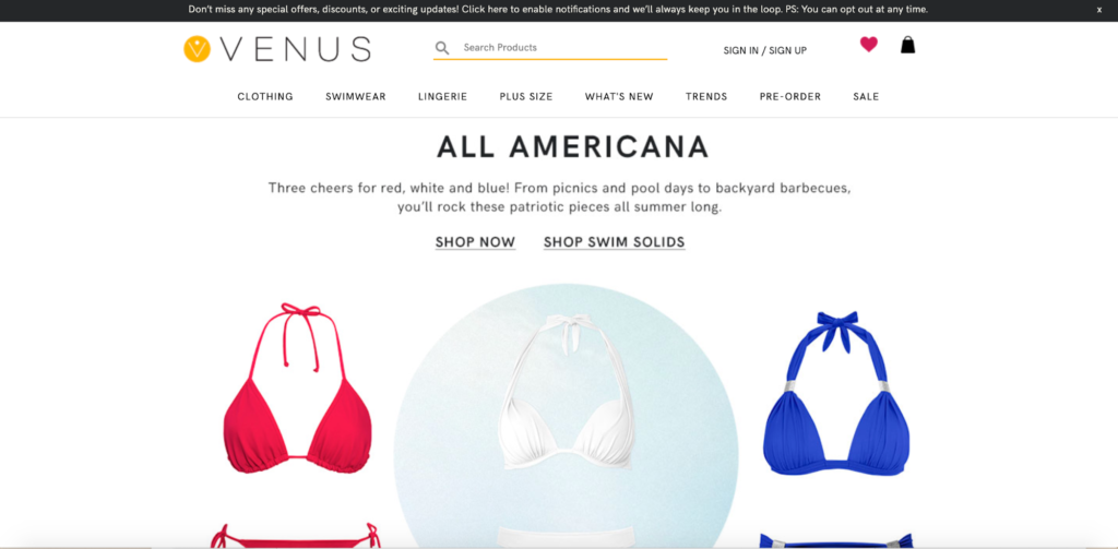Venus All Americana Headless Commerce