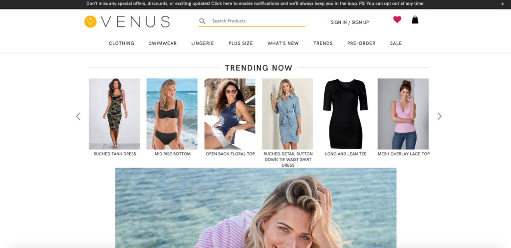 Venus Trending Now Headless Commerce