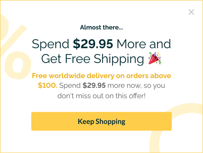 free shipping example