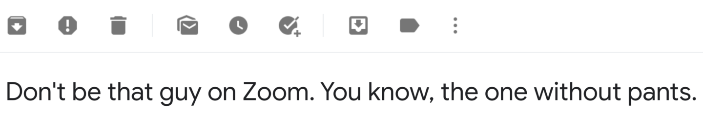 Exemple d'email humoristique
