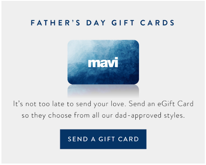Mavi Father's Day Email