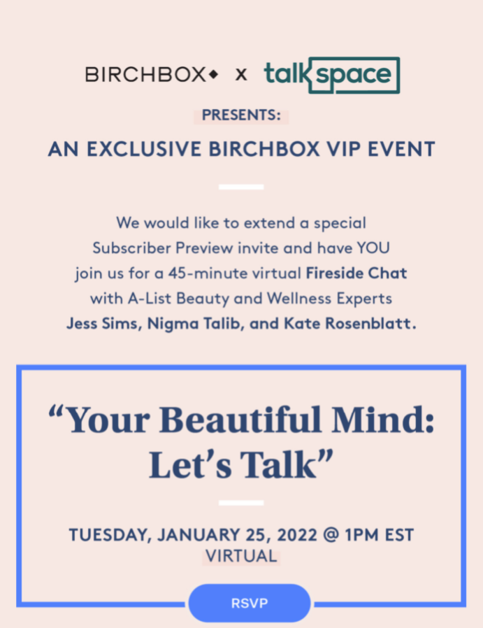 Birchbox Email Example