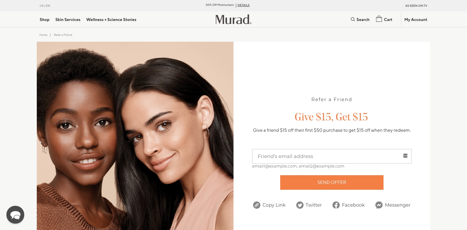 Murad Skincare Referral Page